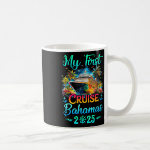 Caneca De Café Minha Primeira Viagem de Cruzeiro Bahamas 2025 Fam