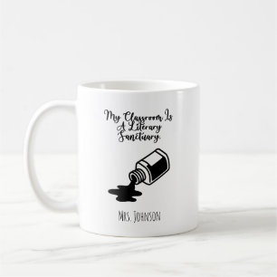 Caneca De Café Minha Sala De Aula É Um Santuário Literário Educad