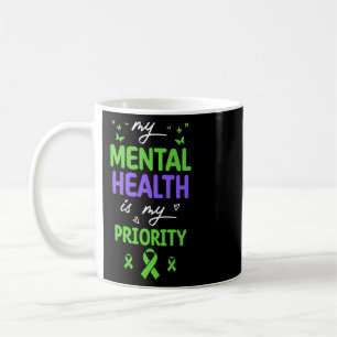 Caneca De Café Minha Saúde Mental é Minha Prioridade + Vibrações
