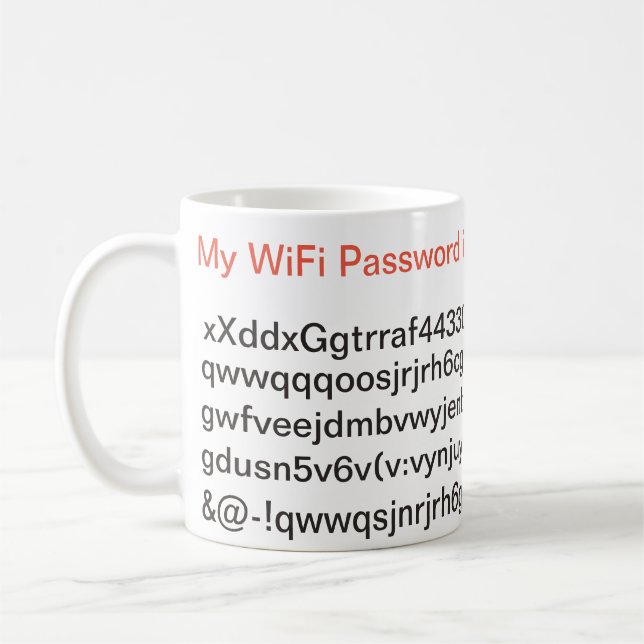 Caneca De Café Minha senha de WiFi é longa (Esquerda)