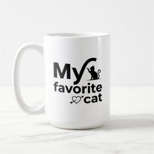 Caneca De Café Minha Tipografia Minimalista de Gato Favorita Mode