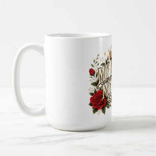 Caneca De Café Minha Vida Minhas Regras Coroa de Rosa Gótica Flor