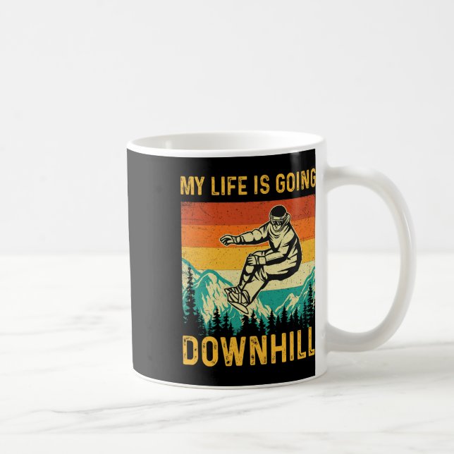 Caneca De Café Minha Vida Vai Descida - Snowboardi (Direita)