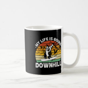 Caneca De Café Minha Vida Vai Ficar Descida Snowboarder Snowboard
