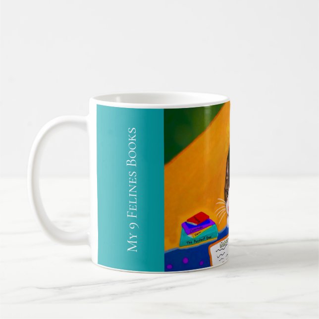 Caneca De Café Minhas 9 Felines (Tigey) Mug (Esquerda)