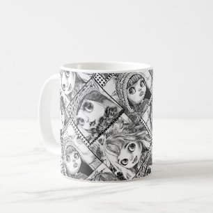 Caneca De Café Minhas bonecas pretas e brancas pretas