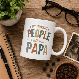 Caneca De Café Minhas Pessoas Favoritas Me Chamam de Papai Retro