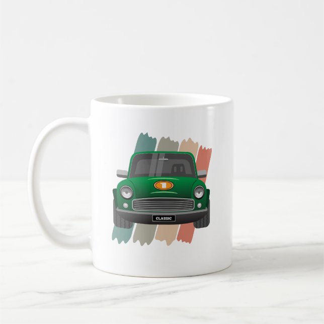 Caneca De Café Mini Carro Clássico Verde (Esquerda)