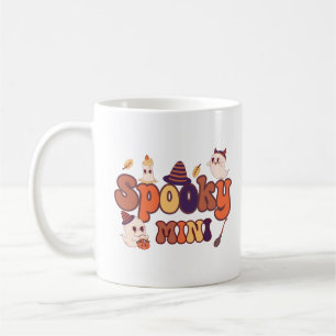 Caneca De Café Mini Mamãe de Halloween Spooky e eu combinando