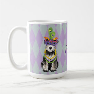 Caneca De Café Mini Schnauzer do carnaval
