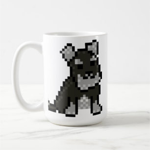 Caneca De Café Mini Schnauzer Pixel Art Mug