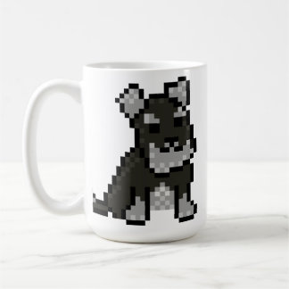 Caneca De Café Mini Schnauzer Pixel Art Mug