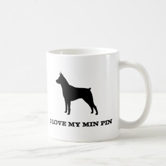 Caneca De Café Miniatura Cachorro Silhuette MinPin Personalizado