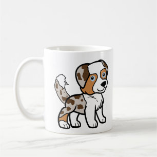 Caneca De Café Miniatura - Pastor Americano Vermelho Merle w Tail