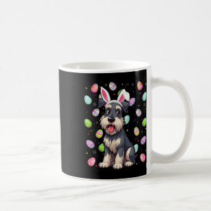 Caneca De Café Miniatura Schnauzer Cachorro Páscoa Ovo Caça Coelh