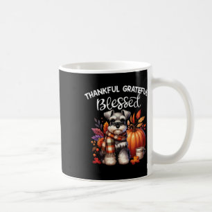 Caneca De Café Miniatura Schnauzer Cachorro Pumpkin Spice Feliz Q