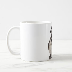 Caneca De Café Miniatura_Schnauzer preto e prata