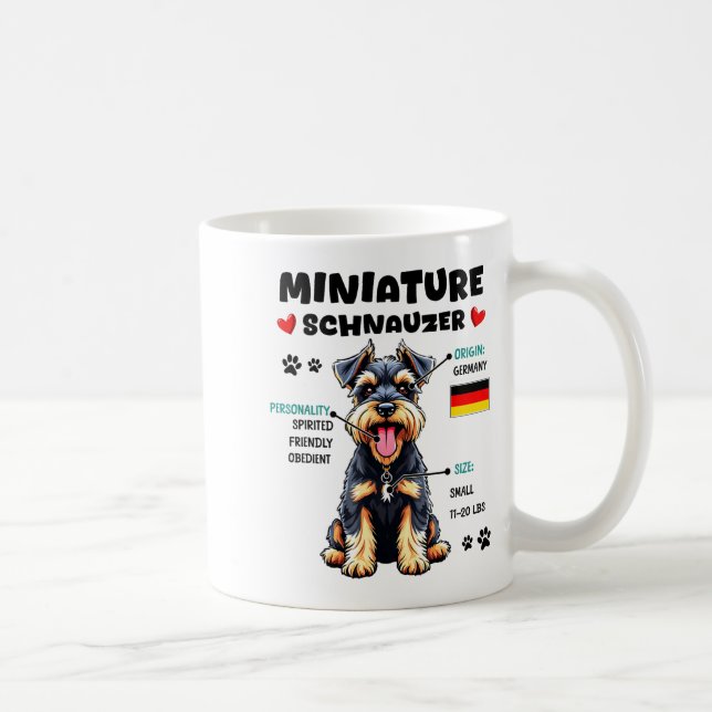 Caneca De Café Miniature Schnauzer Owner Funny Mini Schnauzer Lov (Direita)