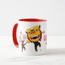 Caneca de café mínima chinesa do Pin da dança de