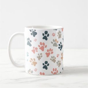 Caneca De Café Mínima e charmosa pata imprime multicolorida em re