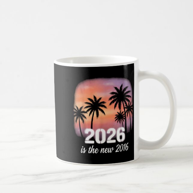 Caneca De Café Minimal 2026 Novo 2016 Retro Tropical (Direita)