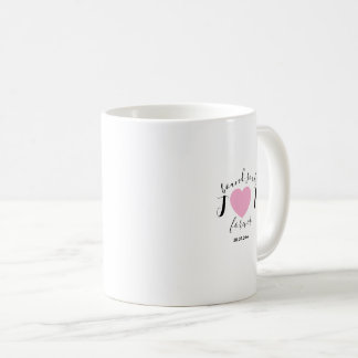 Caneca De Café Minimal and chic couples initials wedding