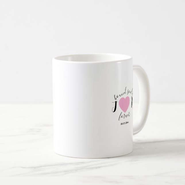 Caneca De Café Minimal and chic couples initials wedding  (Frente Esquerda)
