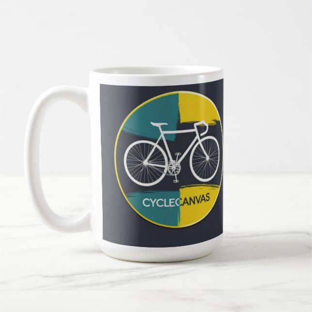 Caneca De Café Minimal Bicycle Illustration –  (Esquerda)