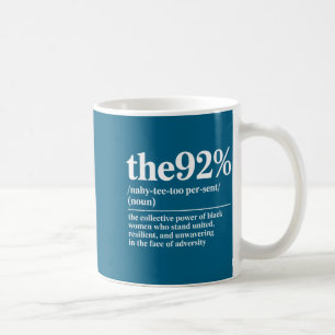 Caneca De Café Minimal Divertido 92 Porcento Empoderador Preto