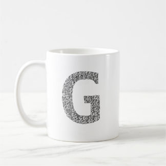 Caneca De Café Minimal Letter G Coffee Mug