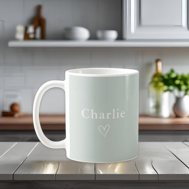 Caneca De Café Minimal Personalized Name Mug (Criador carregado)