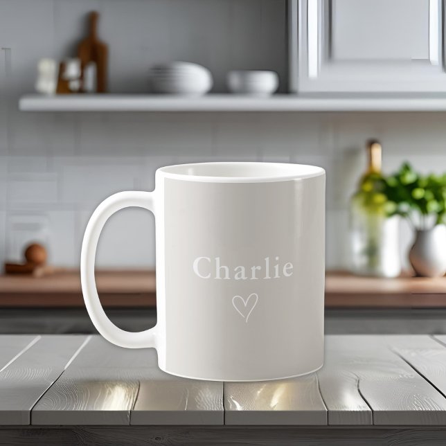 Caneca De Café Minimal Personalized Name Mug (Criador carregado)