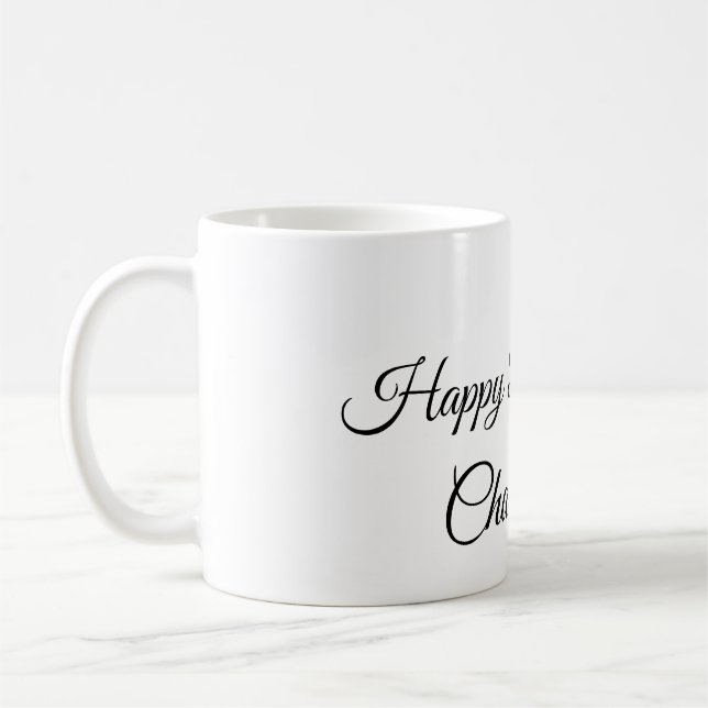 Caneca De Café MINIMAL SIMPLES.CUTIE ADICIONAR NOME BABY feliz an (Esquerda)