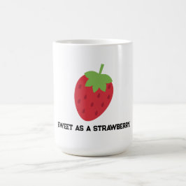 Caneca De Café Minimal Sweet Strawberry Mug For Tea Or Coffee 