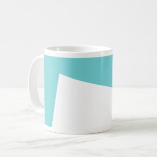 Caneca De Café Minimalismo de abstrato Art Azul Branco