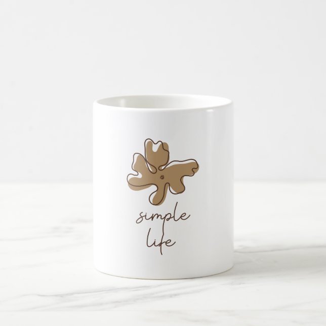Caneca De Café Minimalismo de Vida Simples (Centro)