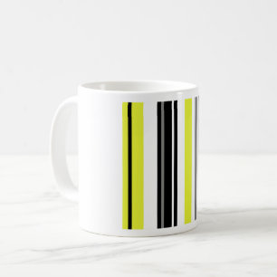 Caneca De Café Minimalismo - Listras Negras Amarelas