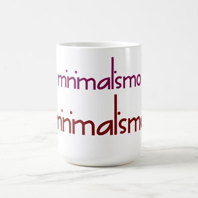 Caneca De Café "Minimalismo Texto Mug (Centro)