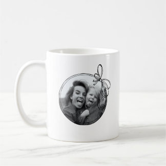 Caneca De Café Minimalist Editable Color Bow Photo Mother's Day