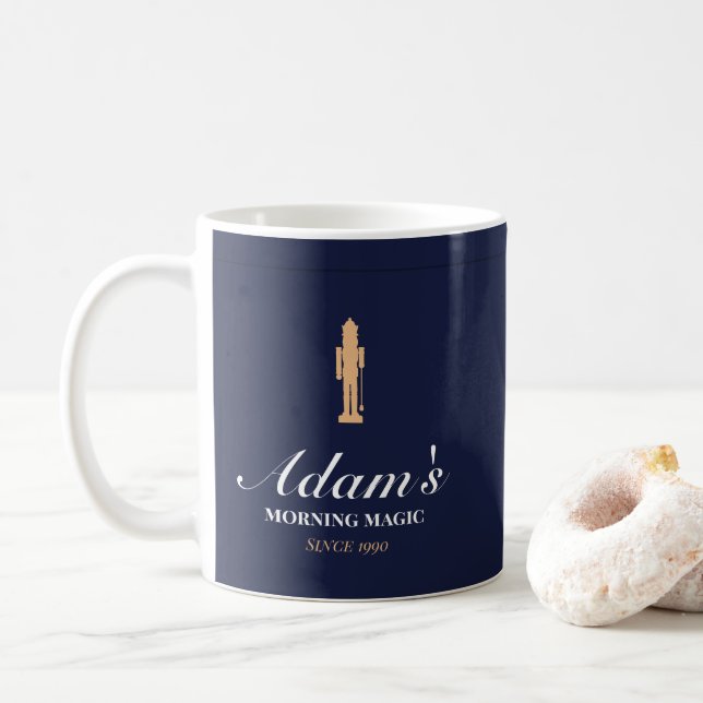 Caneca De Café Minimalist elegant personalized christmas mug (Com Donut)