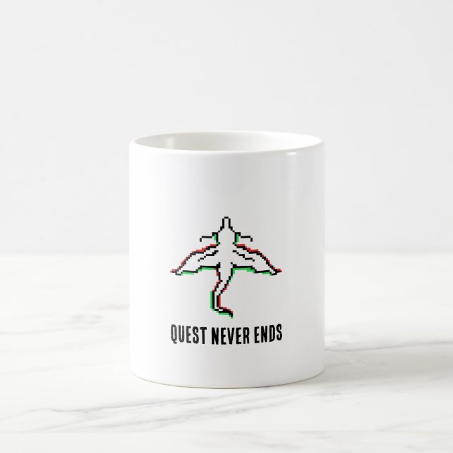 Caneca De Café Minimalist Fantasy Dragon Art (Centro)