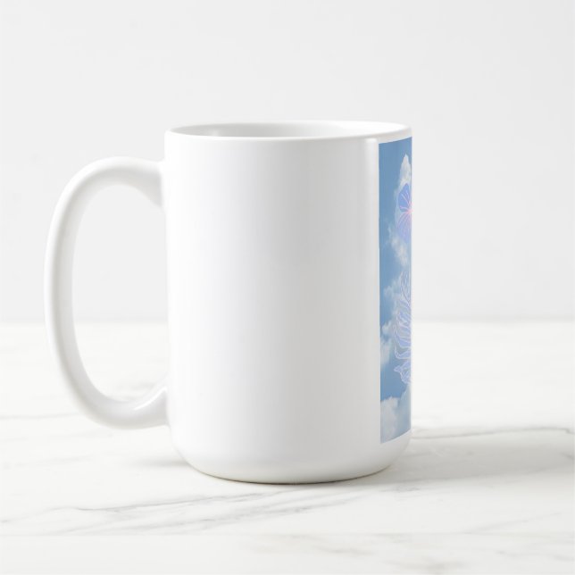Caneca De Café  Minimalist Floral Design – Botanical Aesthetic Ar (Esquerda)