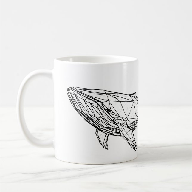 Caneca De Café Minimalist Geometric Whale Mug (Esquerda)