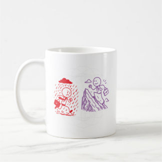Caneca De Café Minimalist Illust From Rain to Sunshine