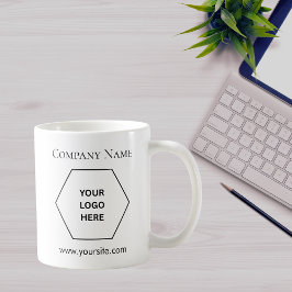 Caneca De Café Minimalist Modern Business Custom Logo Coffee Mug 
