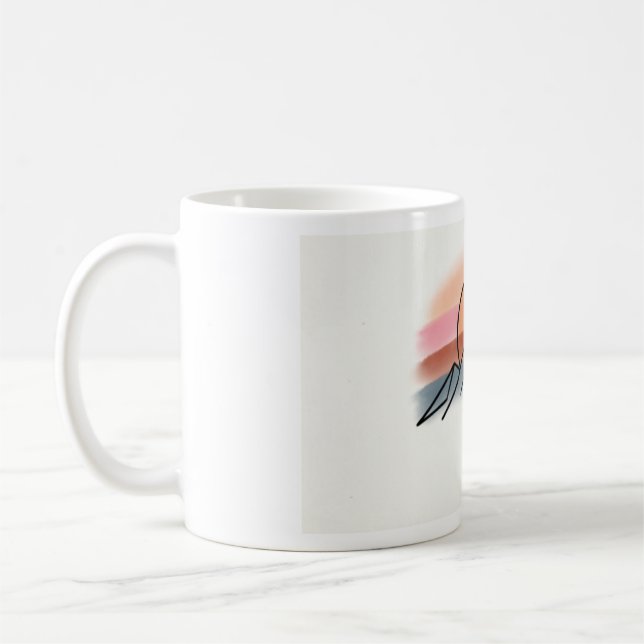 Caneca De Café Minimalist Mountain Sunset - Retro Nature Art Desi (Esquerda)