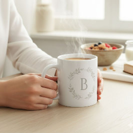 Caneca De Café Minimalist Mug with Initial