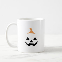 Caneca De Café Minimalist Scary Pumpkin