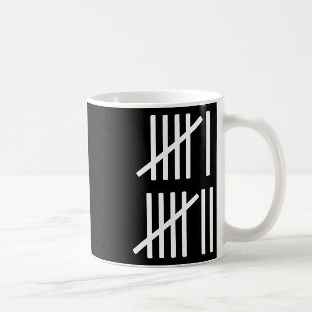 Caneca De Café Minimalist Tally Marks Counting 67 Meme Slang 6 7  (Direita)
