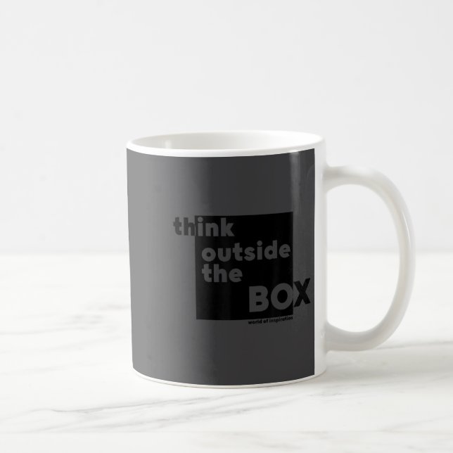 Caneca De Café Minimalist Think Outside The Box  (Direita)